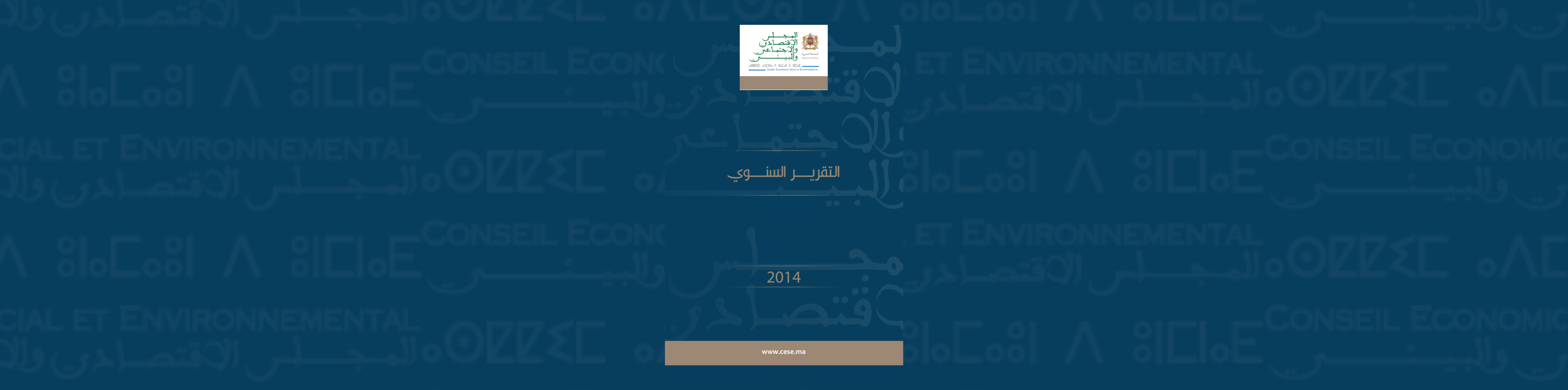 لافتة للتقرير السنوي 2014 المجلس الاقتصادي والاجتماعي والبيئي