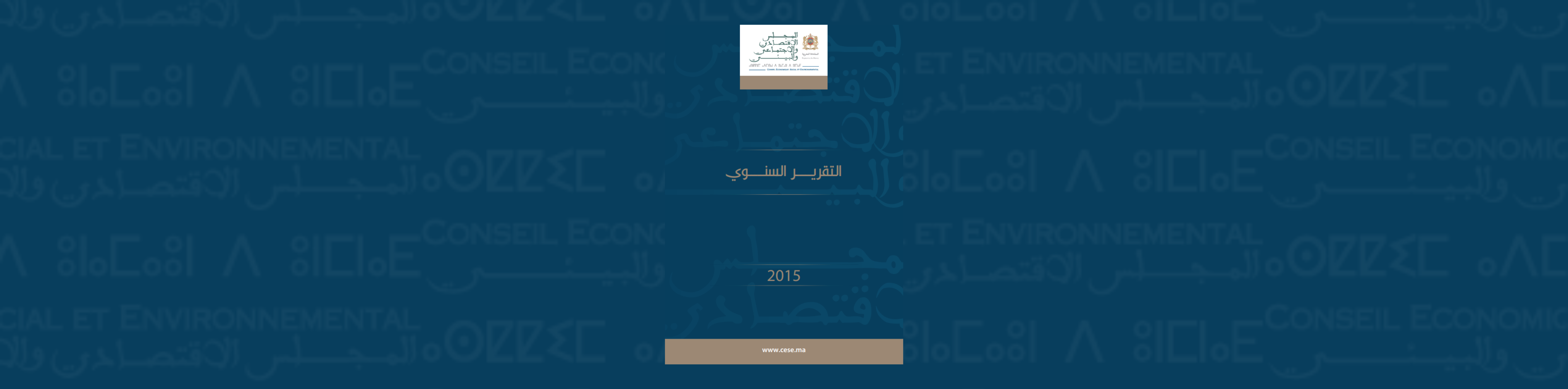 لافتة للتقرير السنوي 2015 المجلس الاقتصادي والاجتماعي والبيئي