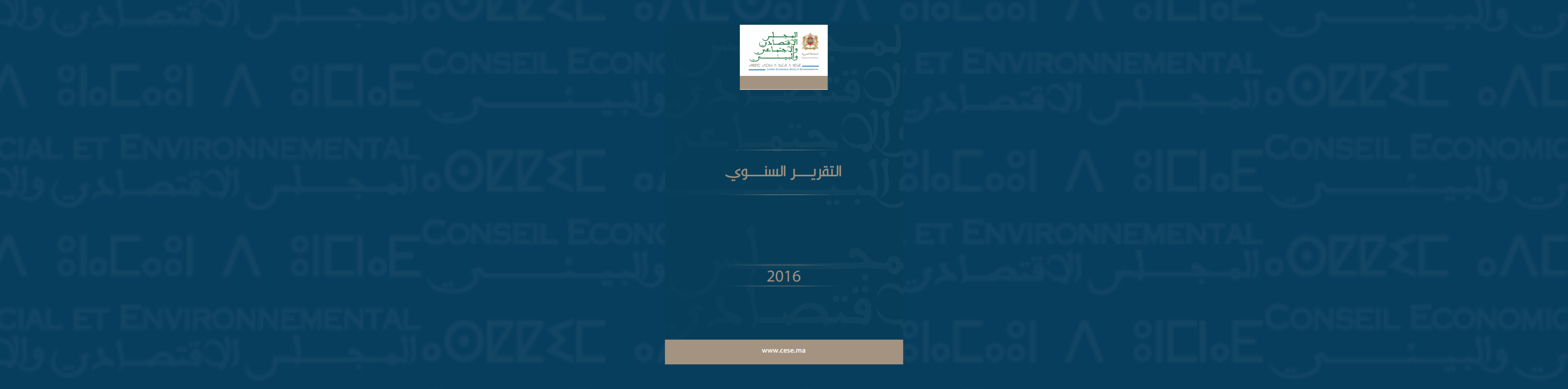 لافتة للتقرير السنوي 2016 المجلس الاقتصادي والاجتماعي والبيئي