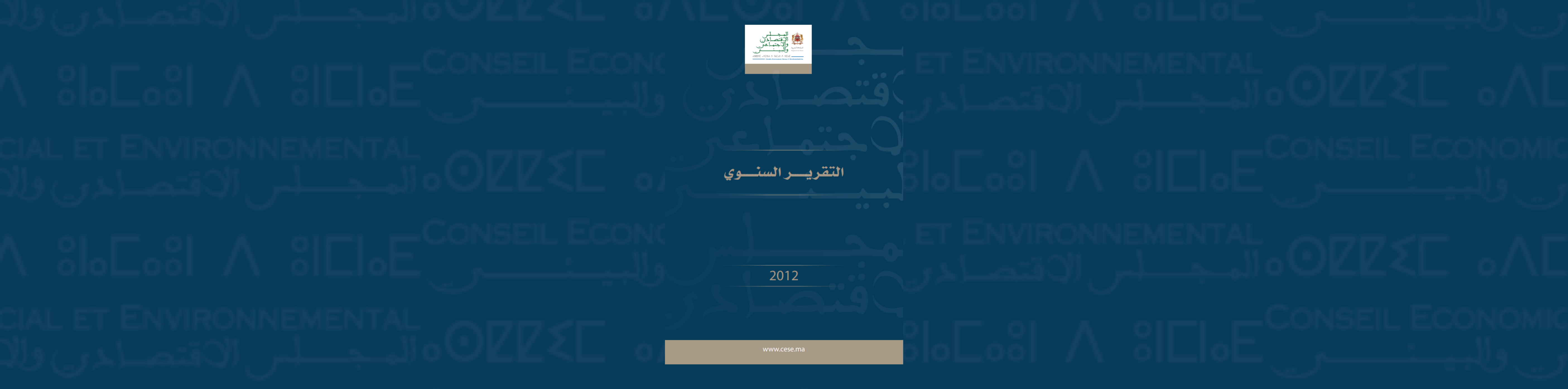 لافتة للتقرير السنوي 2012 المجلس الاقتصادي والاجتماعي والبيئي