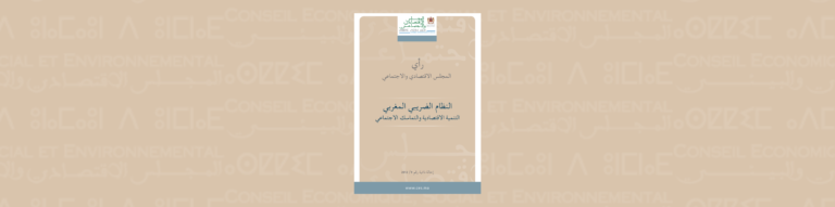 لافتة لموضوع الإحالة الذاتية حول " النظام الضريبي المغربي، التنمية الاقتصادية، والتماسك الاجتماعي"