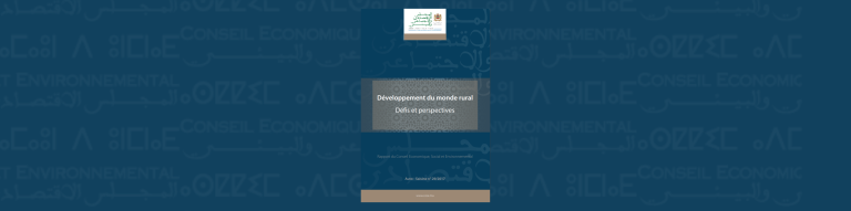 Bannière illustrative de l'auto-saisine du CESE sur le développement du monde rural