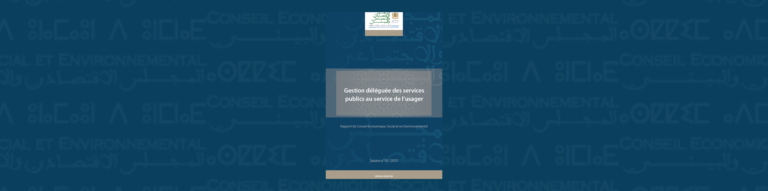 Bannière illustrative de la saisine du CESE numéro 18/2015 "Gestion déléguée des services publics au service de l’usager​​"