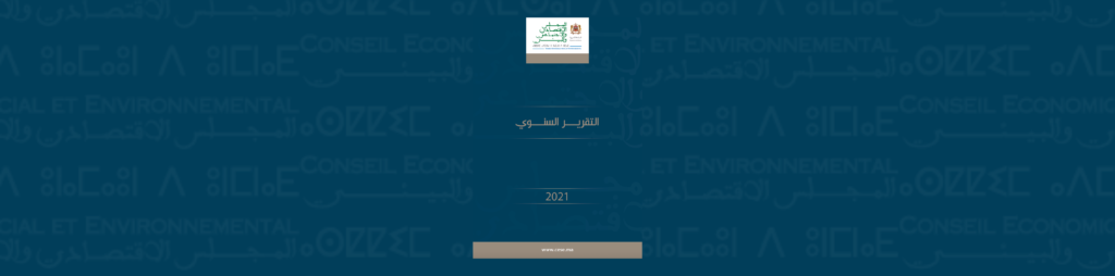 لافتة للتقرير السنوي 2021 المجلس الاقتصادي والاجتماعي والبيئي