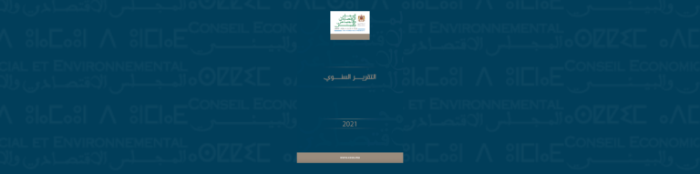 لافتة للتقرير السنوي 2021 المجلس الاقتصادي والاجتماعي والبيئي