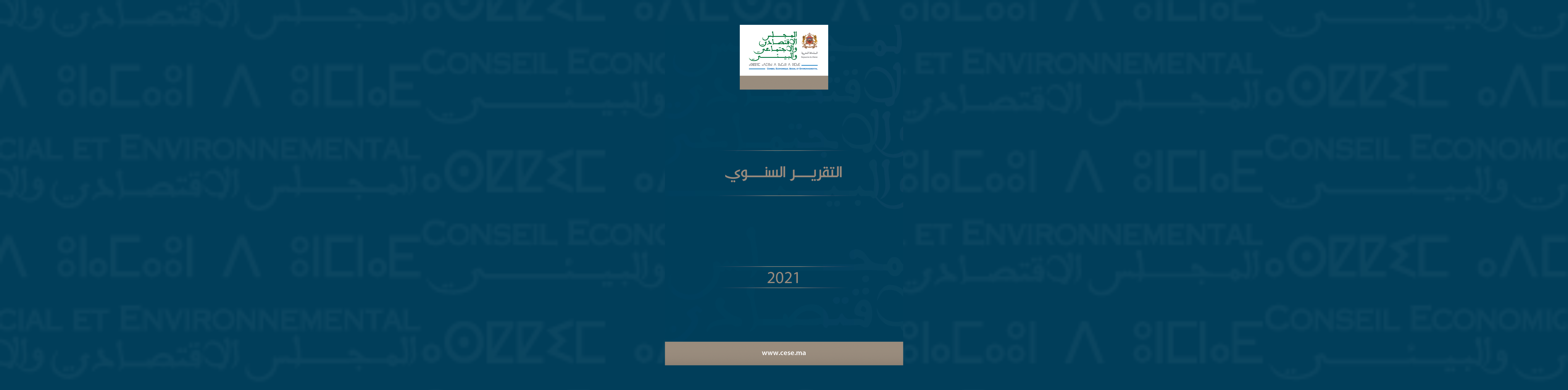 لافتة للتقرير السنوي 2021 المجلس الاقتصادي والاجتماعي والبيئي
