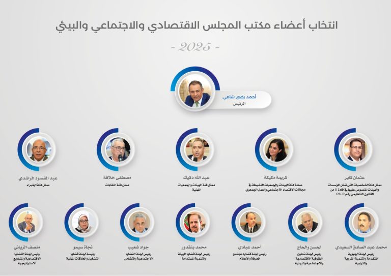 المجلس الاقتصادي والاجتماعي والبيئي ينتخب أعضاء مكتبه برسم سنة 2025
