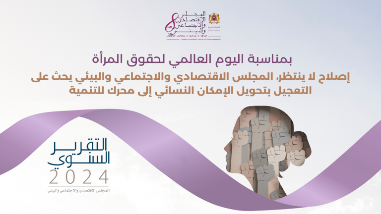 إصلاح لا ينتظر، المجلس الاقتصادي والاجتماعي والبيئي يحث على التعجيل بتحويل الإمكان النسائي إلى محرك للتنمية