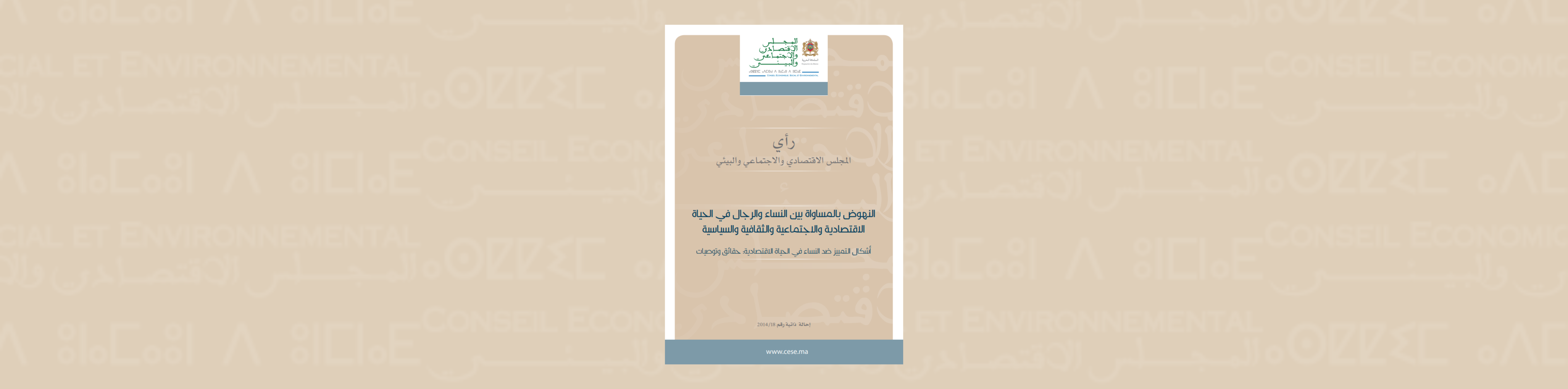 لافتة للإحالة الذاتية للمجلس رقم 18-2014 حول "أشكال التمييز ضد النساء في الحياة الاقتصادية"